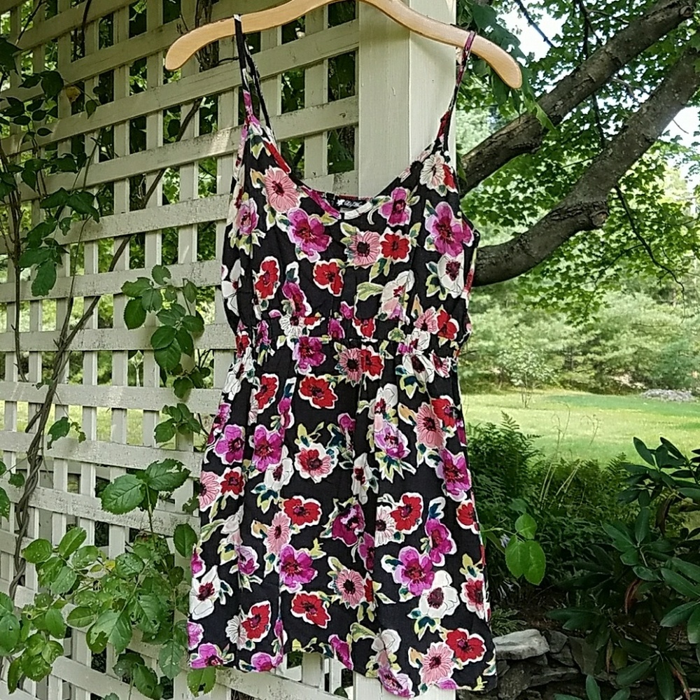 Spaghetti Strap Floral Dress